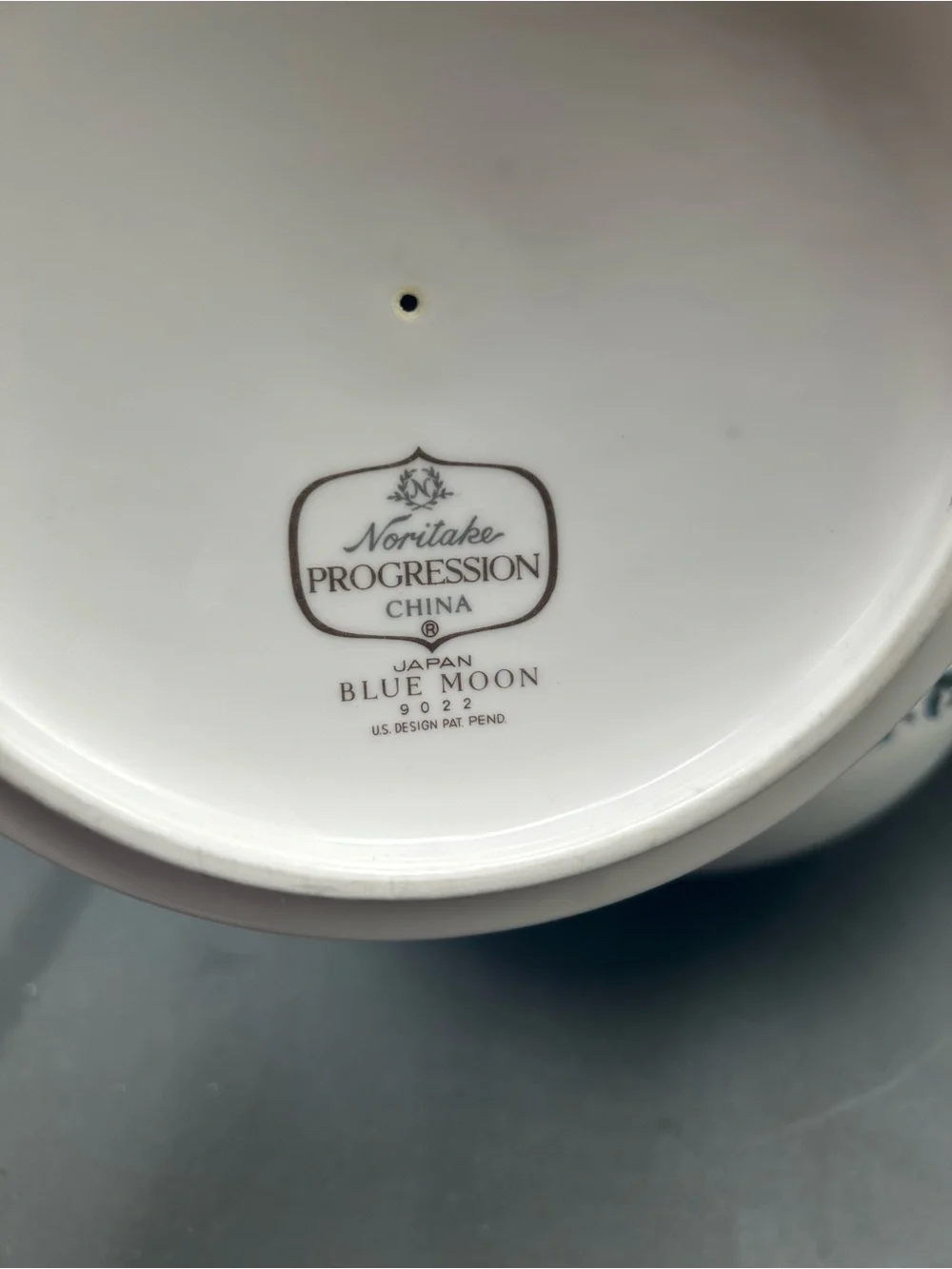 Vintage Noritake blue moon Fondue Set with Wooden Skewer Handles